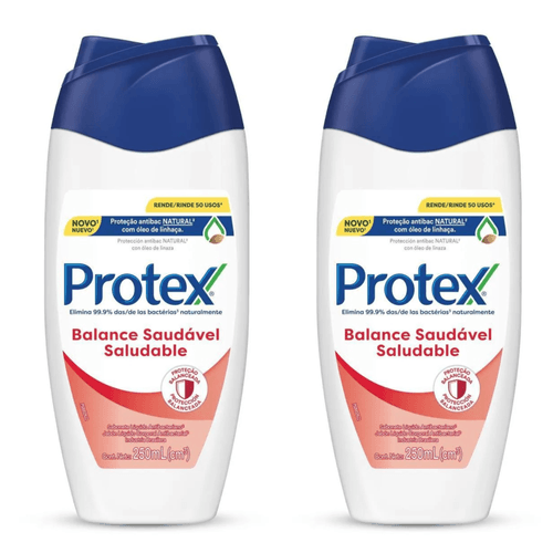 Kit com 2 Unidades de Sabonete Líquido Protex Balance Saudável com 250ml Kit com 2 Unidades de Sabonete Líquido Protex Balance Saudável com 250ml