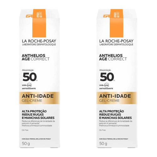 Kit com 2 Unidades de Protetor Solar Facial Anti-Idade La Roche-Posay Anthelios Age Correct FPS 50 50g