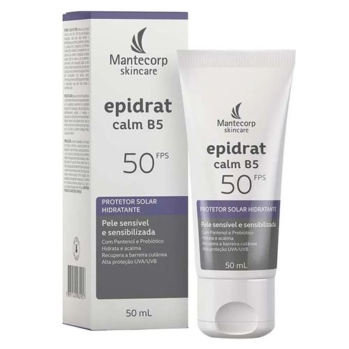 Kit com 2 Unidades de Protetor Solar Hidratante Epidrat Calm B5 FPS50 50ml