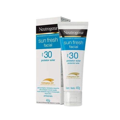 Kit com 3 Unidades de Neutrogena Protetor Solar 40g Facial Sun Fresh FPS30 Kit com 3 Unidades de Neutrogena Protetor Solar 40g Facial Sun Fresh FPS30