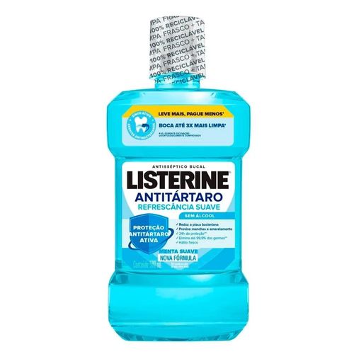 Kit com 3 Unidades de Listerine Enxaguante Bucal 500ml Tartar Control Zero