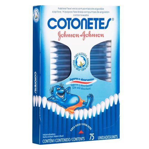 Kit com 3 Unidades de Cotonetes J&J Hastes Flex 75 Unidades Kit com 3 Unidades de Cotonetes J&J Hastes Flex 75 Unidades
