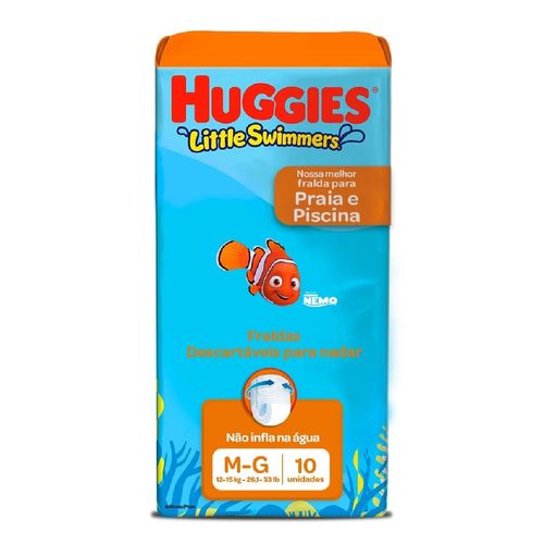 Kit com 3 Unidades de Fralda Huggies Little Swimmers Praia e Piscina M/G 10 Unidades Kit com 3 Unidades de Fralda Huggies Little Swimmers Praia e Piscina M/G 10 Unidades