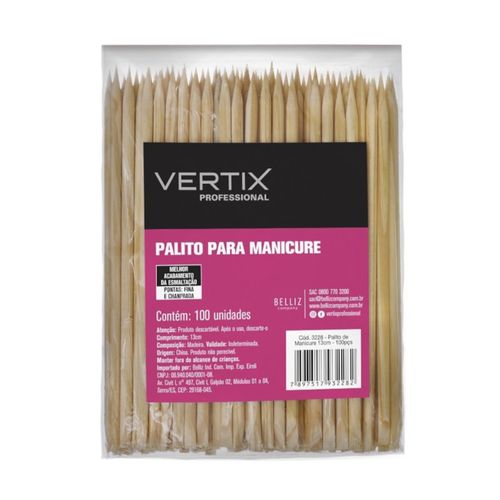 Palito De Manicure 13Cm 100 Pcs Vertix Palito De Manicure 13Cm 100 Pcs Vertix