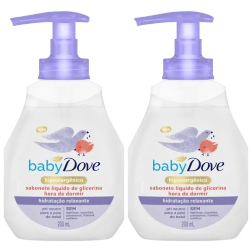 Kit com 2 Unidades de Sabonete Líquido Dove Baby Hidratação Relaxante 200ml Kit com 2 Unidades de Sabonete Líquido Dove Baby Hidratação Relaxante 200ml