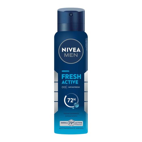 Kit com 3 Unidades de Desodorante Antitranspirante Aerossol Nivea Men Fresh Active 150ml