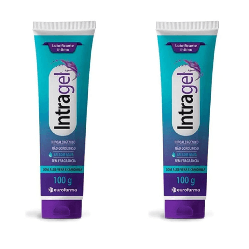 Kit com 2 Unidades de Lubrificante Íntimo Intragel Eurofarma 100g
