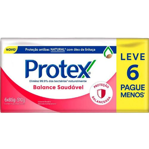 Kit com 3 Unidades de Protex Sabonete Em Barra Balance Saudável 85g - 6 Unidades Kit com 3 Unidades de Protex Sabonete Em Barra Balance Saudável 85g - 6 Unidades