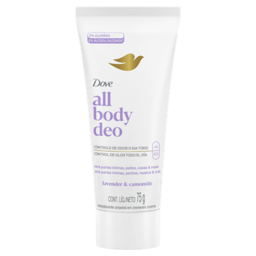 Kit com 3 Unidades de Desodorante em Creme Dove All Body Deo Lavender Camomile 75G Kit com 3 Unidades de Desodorante em Creme Dove All Body Deo Lavender Camomile 75G