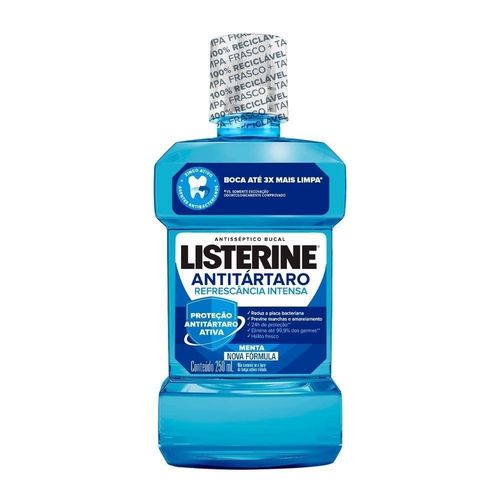 Kit com 3 Unidades de Enxaguante Bucal Listerine Antitártaro Refrescância Intensa 250ml Kit com 3 Unidades de Enxaguante Bucal Listerine Antitártaro Refrescância Intensa 250ml