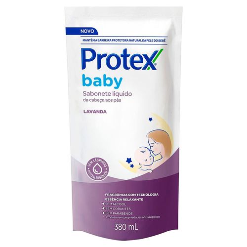 Kit com 3 Unidades de Sabonete Líquido Infantil Protex Baby Lavanda Refil 380ml Kit com 3 Unidades de Sabonete Líquido Infantil Protex Baby Lavanda Refil 380ml
