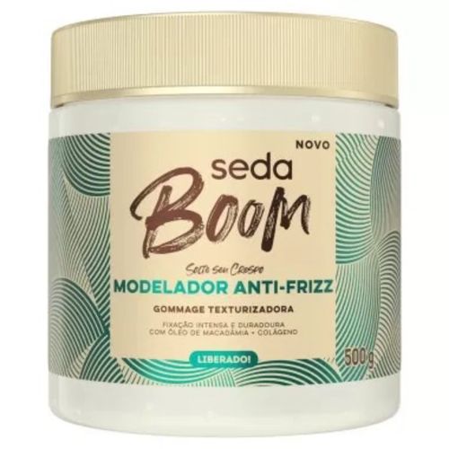 Kit com 2 Unidades de Modelador Boom Antifrizz Seda 500g