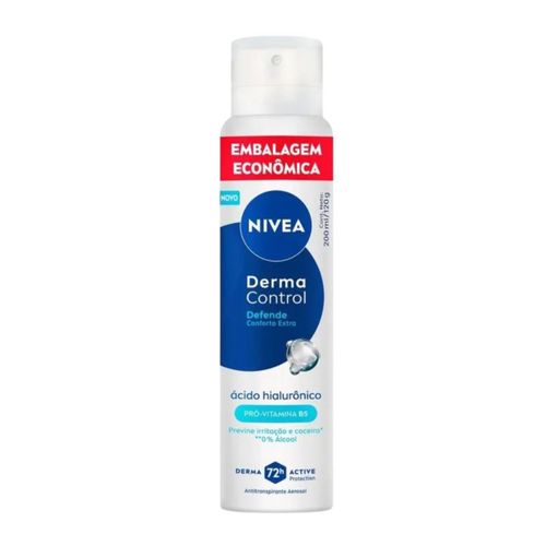 Kit com 3 Unidades de Desodorante Antitranspirante Aerossol Nivea Derma Control Defende 72h 200ml