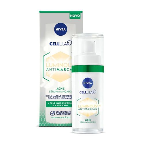 Kit com 2 Unidades de Sérum Antimarcas Nivea Cellular Luminous 630 Acne 30ml