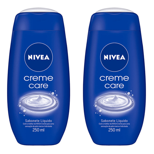 Kit com 2 Unidades de Sabonete Líquido Nivea Creme Care 250ml