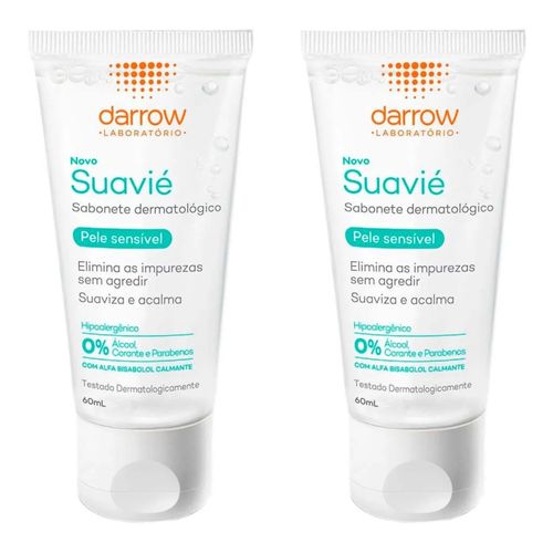 Kit com 2 Unidades de Sabonete Líquido Suavié Pele Sensível Darrow 60ml Kit com 2 Unidades de Sabonete Líquido Suavié Pele Sensível Darrow 60ml