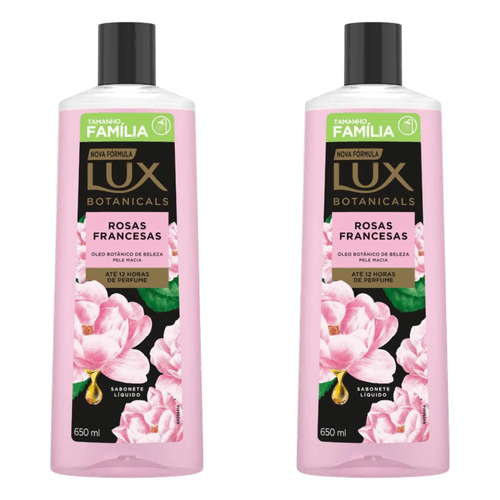 Kit com 2 Unidades de Sabonete Líquido Lux Botanicals Rosas Francesas 650ml