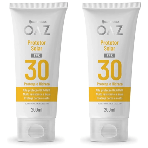 Kit com 2 Unidades de Oaz Protetor Solar 30 FPS 200ml Kit com 2 Unidades de Oaz Protetor Solar 30 FPS 200ml