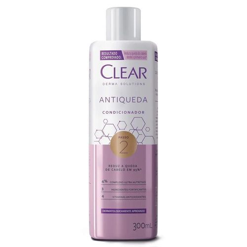 Kit com 3 Unidades de Condicionador Clear Derma Solutions Antiqueda 300ml