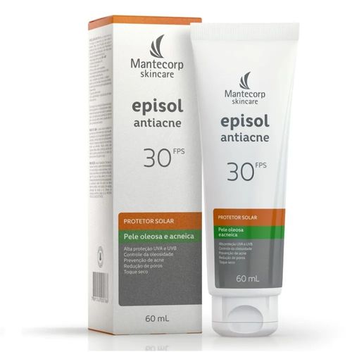 Kit com 2 Unidades de Protetor Solar Antiacne Episol FPS30 60ml