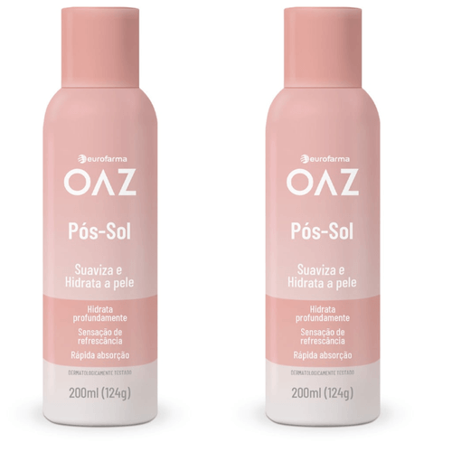 Kit com 2 Unidades de Pós-sol Hidratante Oaz 200ml Aerossol Kit com 2 Unidades de Pós-sol Hidratante Oaz 200ml Aerossol