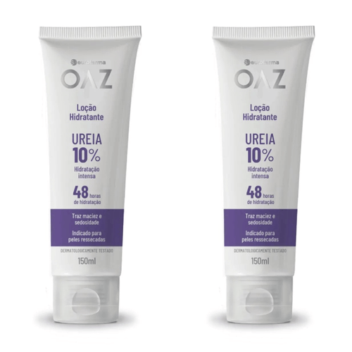 Kit com 2 Unidades de Oaz Loção Hidratante com 10% de Ureia Hidratação Intensa 48 Horas 150ml Kit com 2 Unidades de Oaz Loção Hidratante com 10% de Ureia Hidratação Intensa 48 Horas 150ml