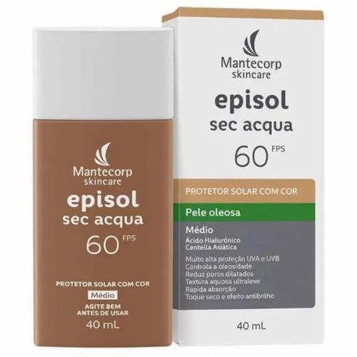 Kit com 2 Unidades de Protetor Solar Facial Episol Sec Acqua FPS 60 Médio 40ml Kit com 2 Unidades de Protetor Solar Facial Episol Sec Acqua FPS 60 Médio 40ml