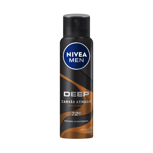 Kit com 3 Unidades de Desodorante Nivea Men Deep Amadeirado 150ml