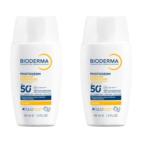 Kit com 2 Unidades de Protetor Solar Bioderma Photoderm XDefense Ultra Fluid FPS50+ 40ml