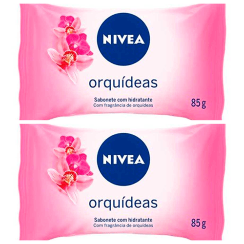 Kit com 2 Unidades de Sabonete Nivea 85g Orquídeas
