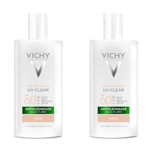 Kit com 2 Unidades de Vichy Capital Soleil Uv-Clear Protetor Solar 2.0 FPS60 40g Kit com 2 Unidades de Vichy Capital Soleil Uv-Clear Protetor Solar 2.0 FPS60 40g