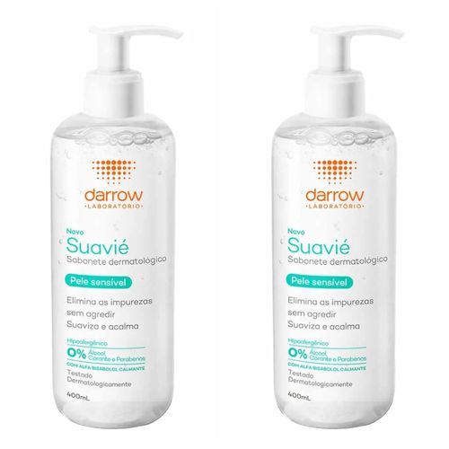 Kit com 2 Unidades de Sabonete Líquido Suavié Pele Sensível 400ml