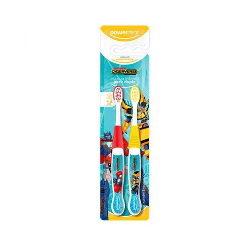 Escova Powerdent Infantil Transformers Pack c/2 Unidades
