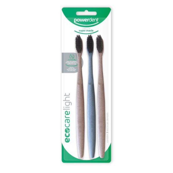 Escova Powerdent Eco Light Pack 3Un