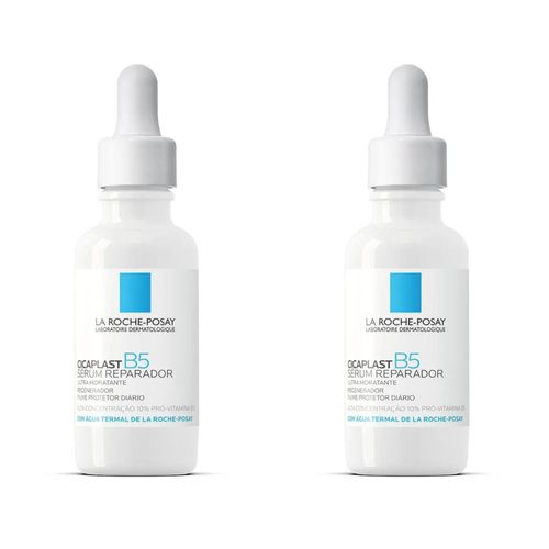 Kit com 2 Unidades de Sérum Reparador Facial Cicaplast B5 La Roche-Posay com 30mL