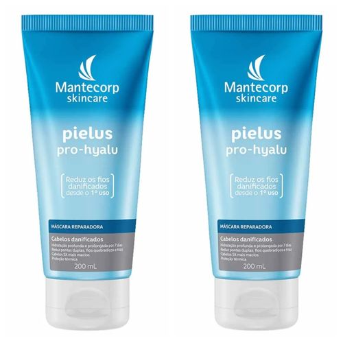 Kit com 2 Unidades de Máscara Reparadora Mantecorp Skincare Pielus Pro-Hyalu 200ml