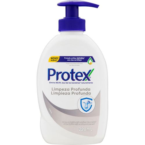 Kit com 3 Unidades de Sabonete Líquido Antibacteriano Protex Limpeza Profunda 220ml Kit com 3 Unidades de Sabonete Líquido Antibacteriano Protex Limpeza Profunda 220ml