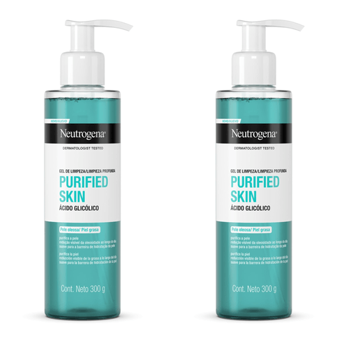 Kit com 2 Unidades de Neutrogena Gel de Limpeza Facial Purified Skin 300g