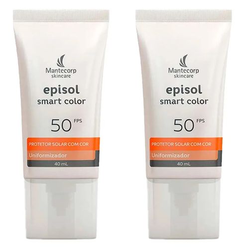 Kit com 2 Unidades de Protetor Solar Episol Smart Color FPS50 40ml