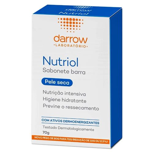 Kit com 2 Unidades de Nutriol Sabonete Barra 70g - Darrow Kit com 2 Unidades de Nutriol Sabonete Barra 70g - Darrow