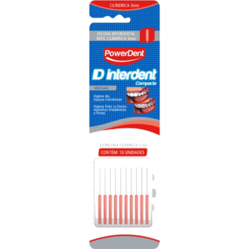 Escova Powerdent Interdent Extra Fina 3mm