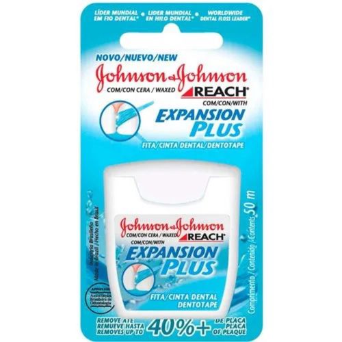 Kit com 3 Unidades de Fita Dental Reach Expansion Plus 50m Johnson Kit com 3 Unidades de Fita Dental Reach Expansion Plus 50m Johnson