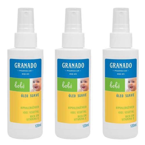 Kit com 3 Unidades de Granado Óleo Bebê Tradicional 120ml