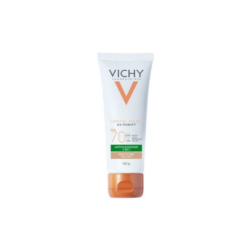 Kit com 3 Unidades de Protetor Solar Facial UV-Purify FPS70 Clara Capital Soleil Vichy 40g