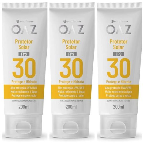 Kit com 3 Unidades de Oaz Protetor Solar 30 FPS 200ml Kit com 3 Unidades de Oaz Protetor Solar 30 FPS 200ml