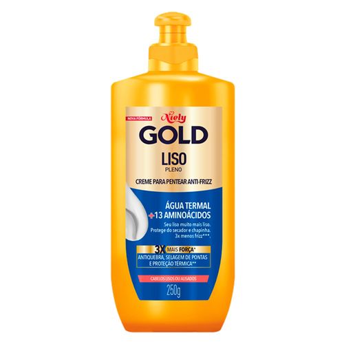 Creme Pentear Niely Gold Liso Pleno 250g Creme Pentear Niely Gold Liso Pleno 250g