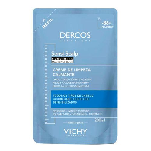 Kit com 3 Unidades de Creme De Limpeza Capilar Calmante Dercos Sensi-Scalp Refil 200ml Vichy Kit com 3 Unidades de Creme De Limpeza Capilar Calmante Dercos Sensi-Scalp Refil 200ml Vichy