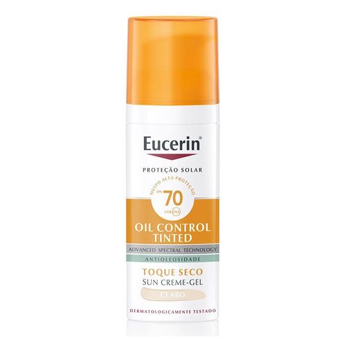 Kit com 3 Unidades de Protetor Solar Facial Eucerin Sun Oil Control Tinted Claro FPS70 50g Kit com 3 Unidades de Protetor Solar Facial Eucerin Sun Oil Control Tinted Claro FPS70 50g