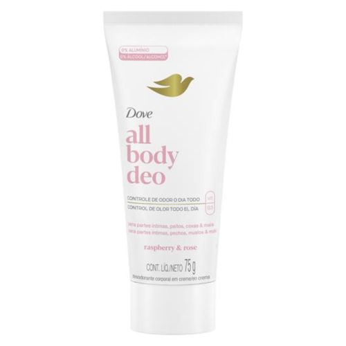 Kit com 3 Unidades de Desodorante Creme Raspberry & Rose Dove All Body Deo 75g Kit com 3 Unidades de Desodorante Creme Raspberry & Rose Dove All Body Deo 75g