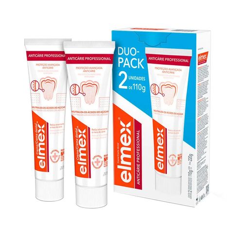 Creme Dental Elmex Anticáries Profissional Dual Pack 2 unidades de 110g Cada Creme Dental Elmex Anticáries Profissional Dual Pack 2 unidades de 110g Cada